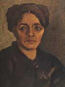 Vincent Van Gogh Head of a Peasant Woman with Dark Cap (nn04) oil